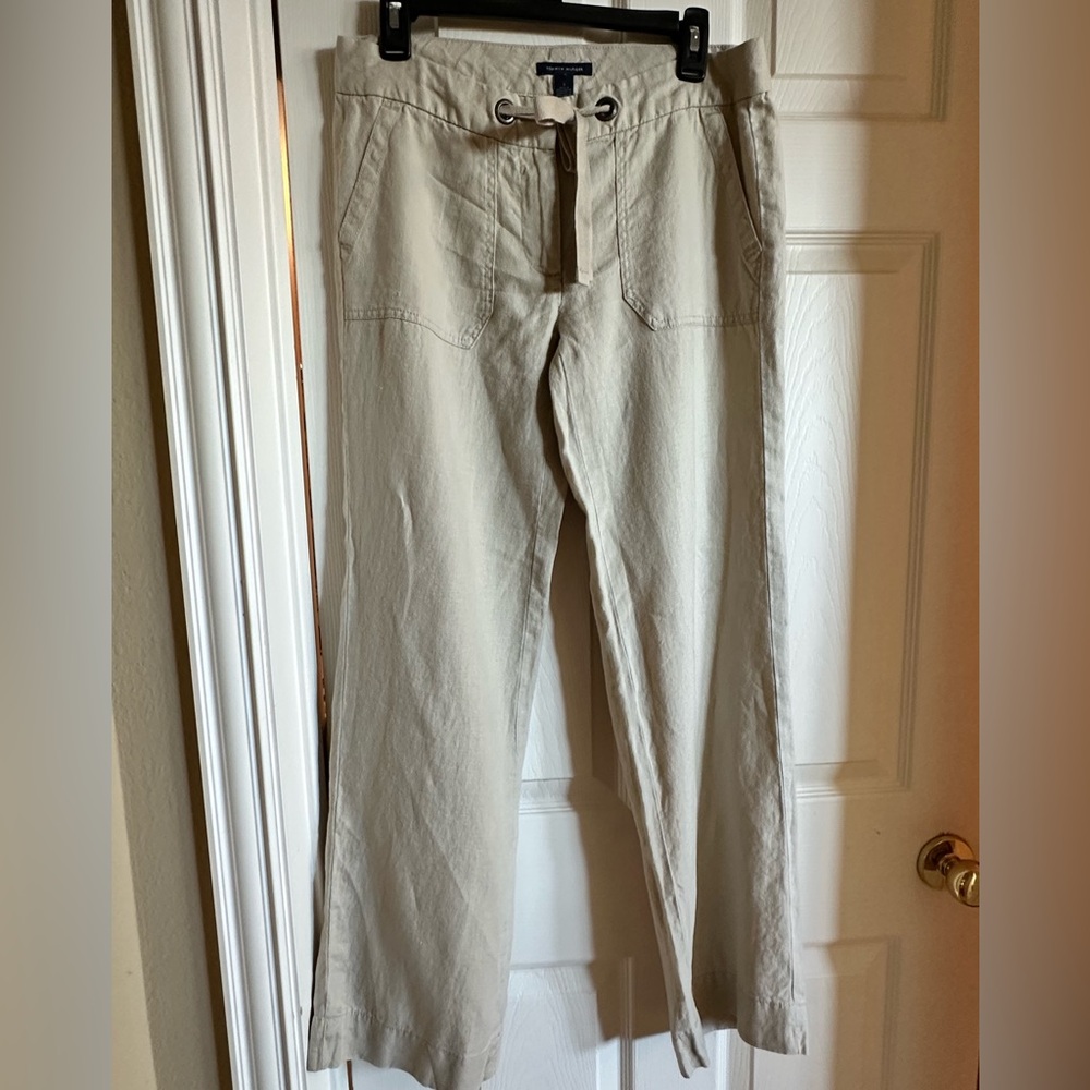 Tommy Beige Wide-Leg Pants